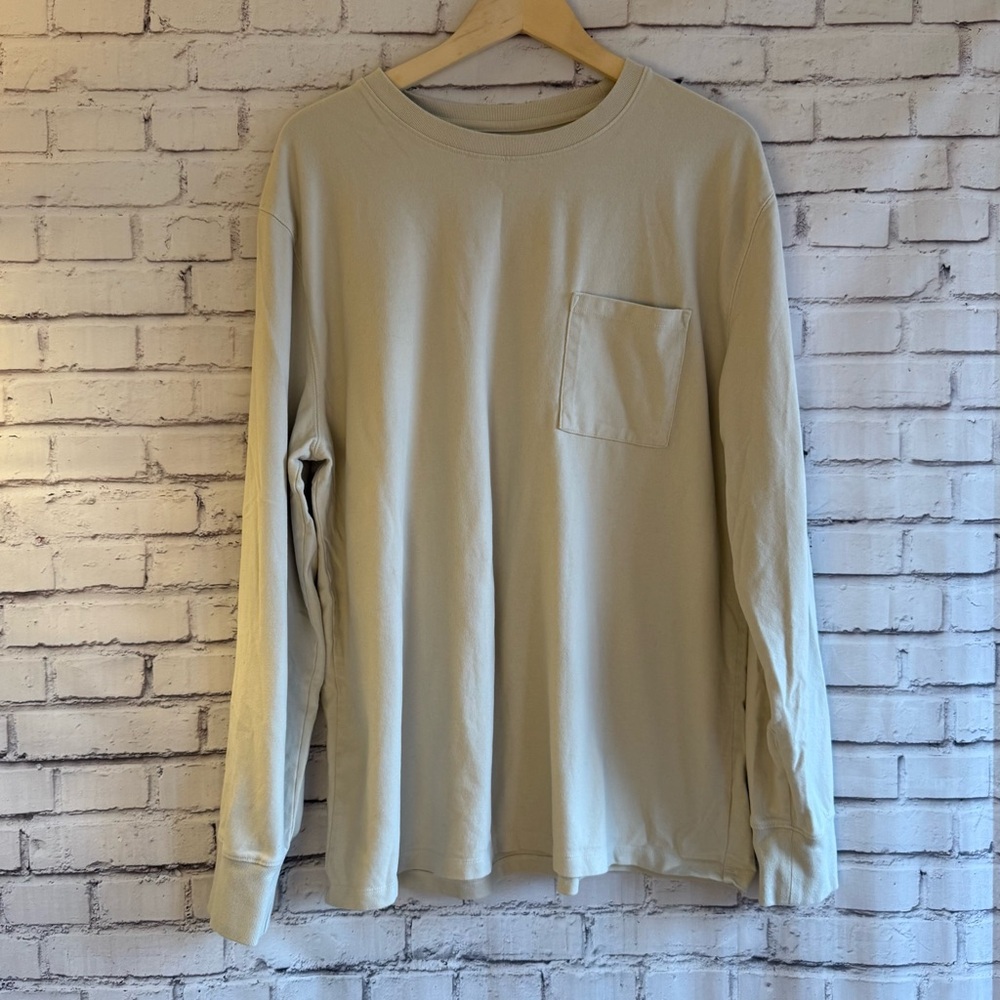 Goodfellow & Co Men's Beige‎ Long Sleeve Tee